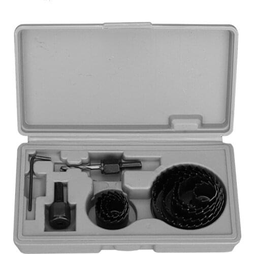 8Pcs/lot Wook Hole Saw Drill Bit Set DIY for PVC / Wood / Gypsum Board Drilling Hole 19mm~64mm Depth:20mm