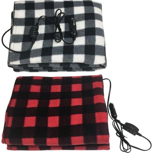 145*100cm Car Heating Blanket Winter Heated 12V Lattice Energy Saving Warm Auto Electrical Blanket For Car Constant Temperature