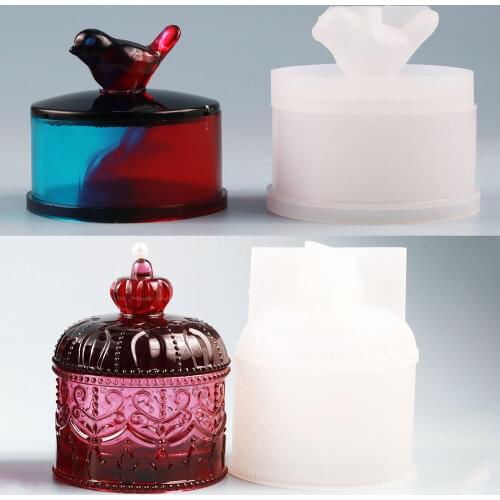 Bird Bottle Casting Silicone Mold DIY Crystal Epoxy Resin Starge Box Molds Handicraft Home Decor Acessories Plaster Clay Mould