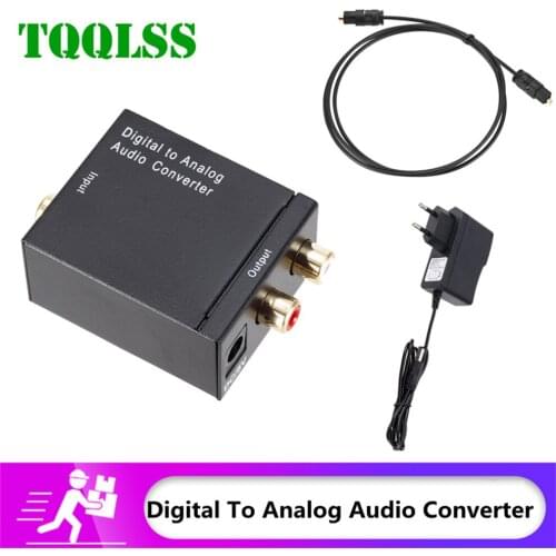 TQQLSS Digital to Analog Audio Converter Optical Fiber Toslink Coaxial Signal to RCA R/L Audio Decoder SPDIF ATV DAC Amplifier