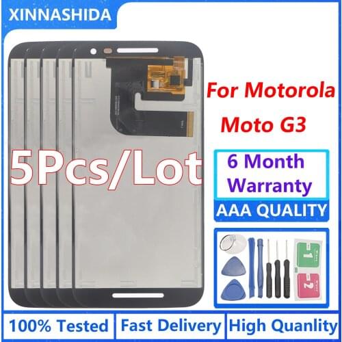 5PCS/LOT Display For Motorola MOTO G3 G 3rd Gen XT1544 XT1550 XT1540 XT1541 Lcd Screen Replacement Digitizer Assembly Tested