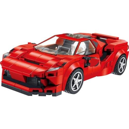 City Speed Champions F8 Tributolys Vehicle Super Racing Car Building Blocks Kit Bricks Classic Model Kids Toys For Children Gift