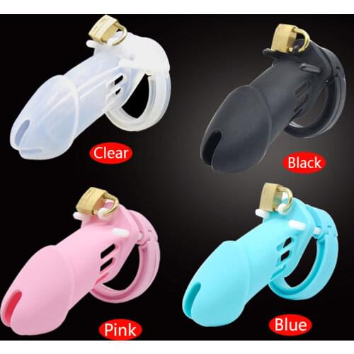 Men Panties Silica gel Male padlock Lock Penis Cock dick Cages Ring Chastity Locks Men Briefs underwears