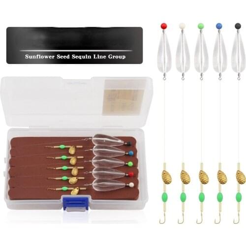 Lure Sunflower Seed Sequin Line Set Fish Scales/Fish Bone/Scrabble Ring/Beads/Flyer/Fly Hook Boxed Fishing Accessories
