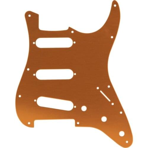 11 Holes SSS Plated Aluminum Alloy Pickguard for Electric Guitar Golden