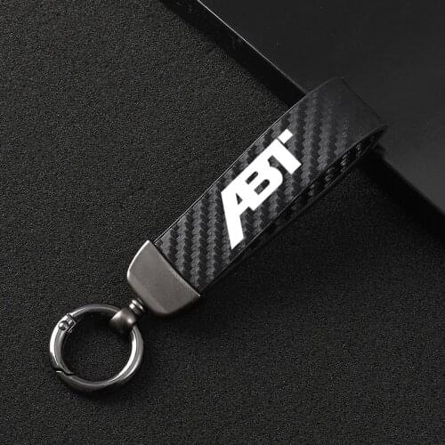 New Carbon Fiber Car Styling Keychain Fine Gift Key Ring For ABT Audi RS3 RS4 RS5 RS6 RS7 S4 S5 S6 SQ7 TT A5 A4 SQ2 Q5 VW GOLF