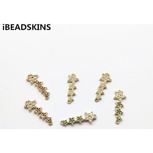 New arrival! 26x10mm 50pcs Cubic Zirconia Star shape Charm for Earrings parts/hand Made Earrings make/ Jewelry Findings DIY