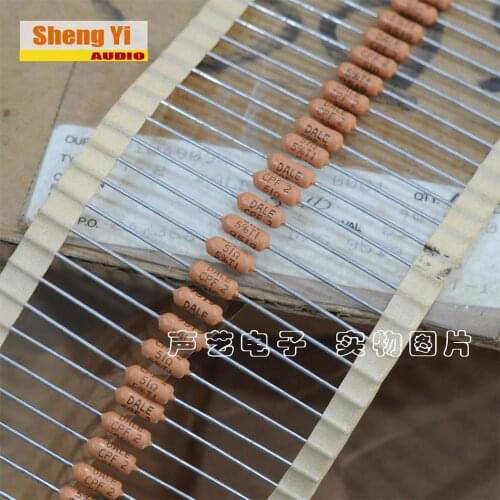 Original new 100% CPF2 small volume fever resistor 2W 51R 51Ohm 5% copper feet 9*3mm (Inductor)