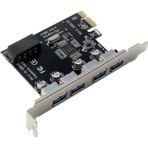 PCI-E to USB3.0 Expansion Card Four Port Desktop USB3.0 Expansion Card High Speed Transmission Adapter Card
