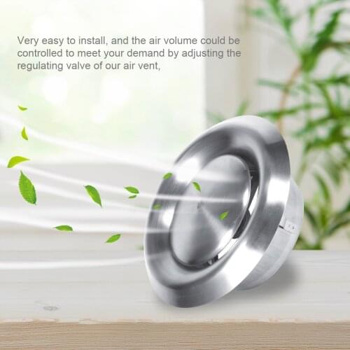 Adjustable Ceiling Home Stainless Steel Air Vent Round Ventilation Duct Cover Stainless Steel Exterior Wall Air Vent Grille