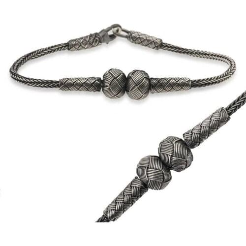 Silverlina Silver Kazaziye Braid Bracelet