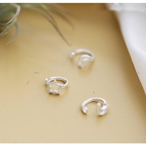 New 925 Sterling Silver Stud Earring Women Jewelry Star Ear Clip for Women Party Gift New Earrings Romantic Fashion Jewelry