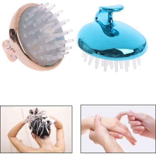 Spa Hair Brush EVA Silicone Shampoo Wide Tooth Comb Scalp Hair Washing Comb Scalp Massage Slimming Soft Brush Head Body Massage