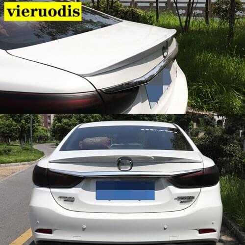 For Mazda 6 Spoiler 2014-2018 Mazda6 ATENZA Sport spoiler ABS Material Car Rear Wing Primer Color Trunk Rear Spoiler Sport