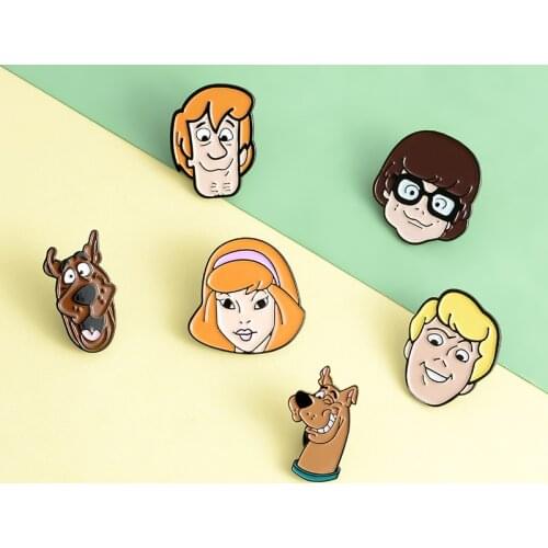 Avatar family Cartoon Enamel Brooches Funny Animal Dog lapel pins cowboy backpack badge fashion jewelry gift for friends