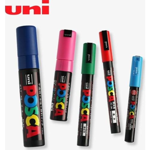 UNI POSCA Series PC-1M / PC-3M / PC-5M POP POP Poster Advertising Pen Hand-Painted Comic Drawing Round Head Water-Based