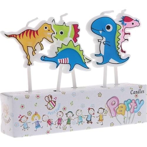 Party Supply 5Pcs Cartoon Candles Happy Birthday Cake Topper Cute Decoration QX2E