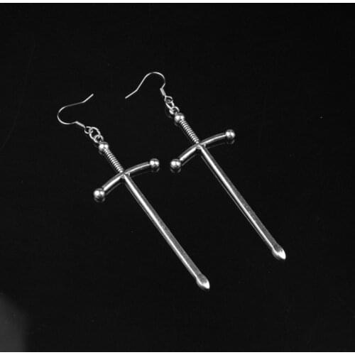 Sword Dangle Earring Gothic Dagger Earrings Occult Tarot Dark Witch Jewelry
