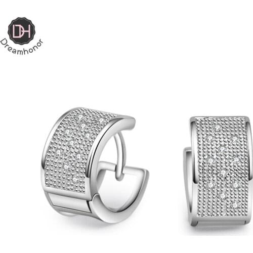 Dreamhonor 2021 Hot Sale Fashion Style 925 Silver AAA Zirconia Clip Earrings For Woman Jewelry