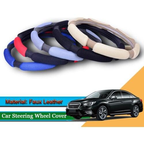 1pcs Car Styling Leather Car Steering Wheel Cover Car Steering-wheel Hubs Automobiles Accessories For Subaru Legacy 2010-2020