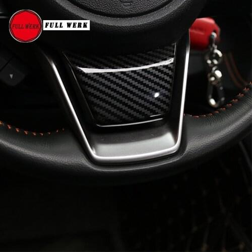 1pc SS Car Steering Wheel Cover Decoration Sticker for Subaru XV 18 19 20 Outback Crosstrek Forester 19 20 Interior Moulding Acc