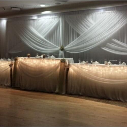 10ft x 20ft White Wedding Backdrop stage decoration