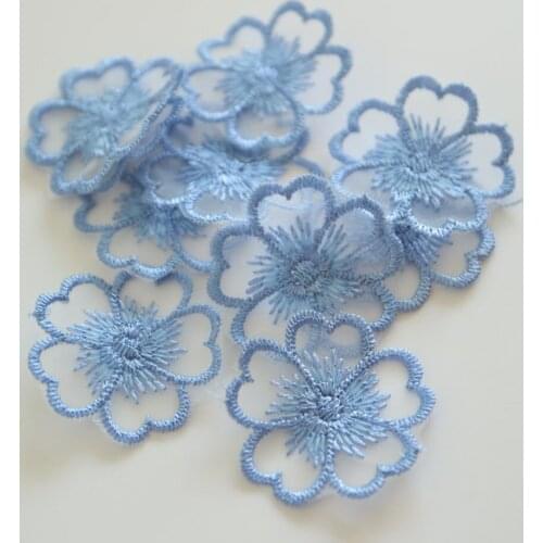 10pc flower embroidery patches for clothing DIY flower embroidered parches appliques for wedding dresses decoration parch ropa