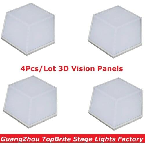 4Pcs/Lot ADJ Unique Design 3D Effect Stage Lights Good Quality 35W 3IN1 RGB 3D Vision Panels For Party Wedding Events Lighting