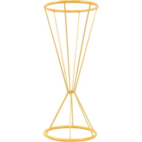 60CM Wrought Iron Frame Table Flower Wedding Backdrops Detachable Hanging Hollow Ornaments Wedding Arrangement Flower Stand