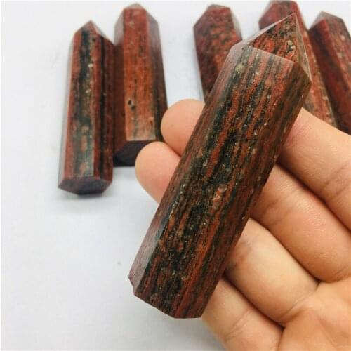 8-9cm Natural Comb red stone crystal crystal rod point healing 1pc