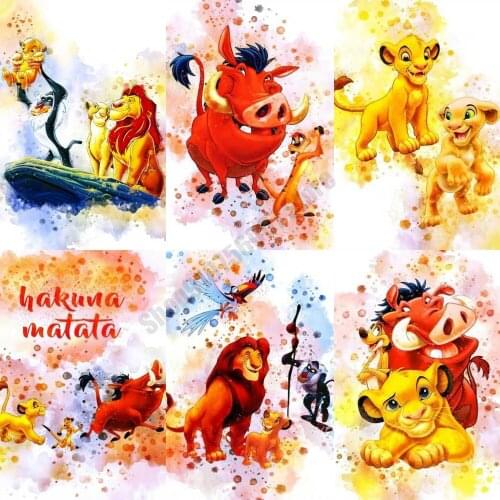 DIY 5D Diamond Painting Disney Cartoon The Lion King Simba Cross Stitch Kits Embroidery Full Diamond Mosaic Home Decoration