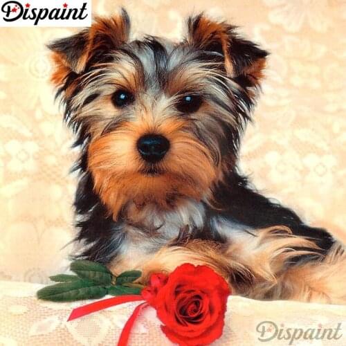 Dispaint Full Square/Round Drill 5D DIY Diamond Painting "Animal dog scenery" 3D Embroidery Cross Stitch 5D Home Decor A17230