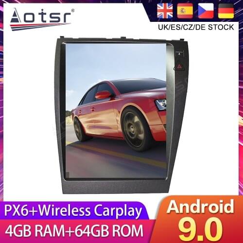 For Lexus ES ES240 ES350 2006-2012 Tesla styel Android 9.0 Car DVD Screen GPS Navigation Auto Radio Multimedia Palyer Head Unit