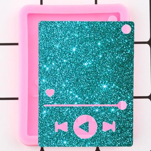 Shiny Glossy Gaming Keyboard Epoxy Resin Craft Keychain Silicone Mold Polymer Clay Pendant Molds DIY Handmade Chrams Mould