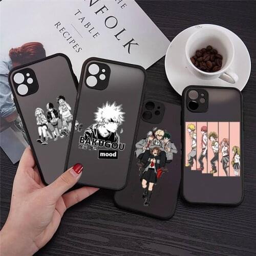 My hero academia deku bakugou Boku Phone Cases matte transparent For iphone 7 8 11 12 plus mini x xs xr pro max cover