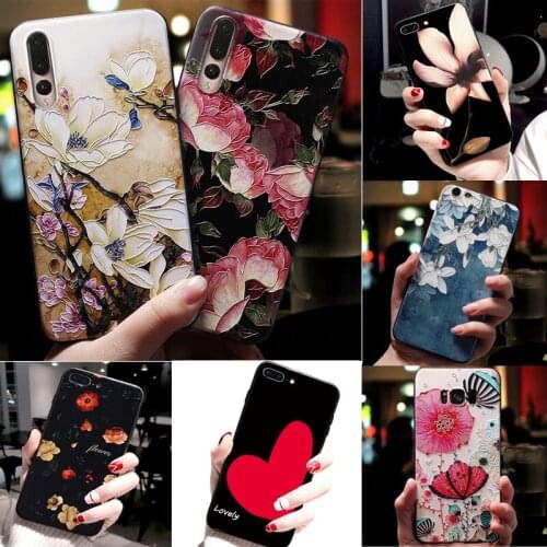 For Samsung A30 A50 Case 3D Emboss Flower Phone Case For Samsung Galaxy A70 A 10 s10 Lite Soft Cover For Samsung A10 A40 A70 A30