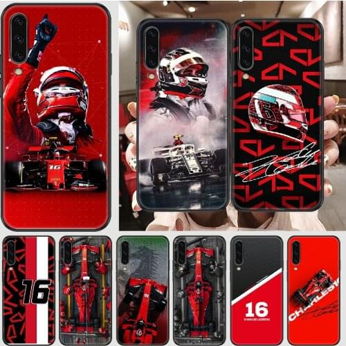 Charles Leclerc 16 F1 Phone case For Samsung Galaxy A 3 5 7 8 10 20 21 30 40 50 51 70 71 E S 2016 2018 4G black soft cover trend