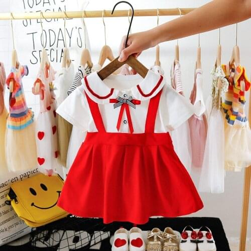 HA-023 Fashion Children England Style School Dresses For Girls Bow Ball Gown Baby Kids One-Piece Princess Wear