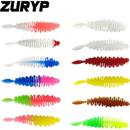 ZURYP 10pcs/bag 5.5cm 1g fishing soft lures Artificial Float up Wobblers Fishing Lures Soft Baits Silicone Shad Worm Bass
