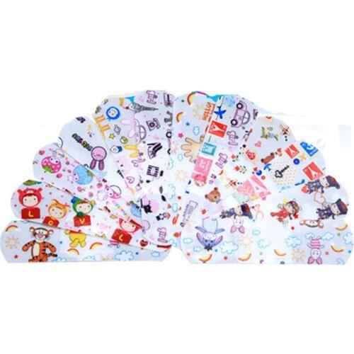 100PC Adhesive Plaster Bandage Breathable Waterproof Hemostasis Plasters Cartoon Cute Medical Band Aid Sticker