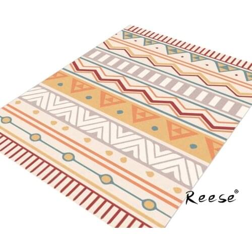 Quality Printed Lint Free Area Rug Moroccan Refreshing Style Stripe Living Room Carpets For Spring And Summer Anti Slip Washable