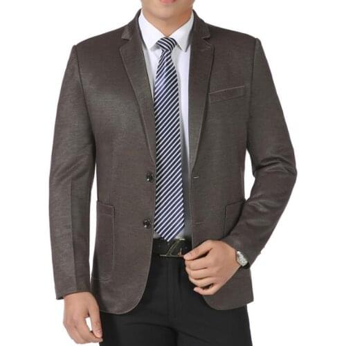 Middle-aged jacket men casual blazer masculino slim fit casaco jaqueta masculina single-breasted coats mens suit clothing spring