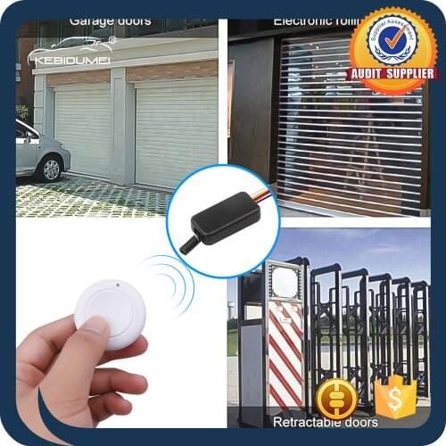 Kebidumei 433MHz 5V-12V small single way switch LED light switch power switch light bar SOS white / red round type random paste