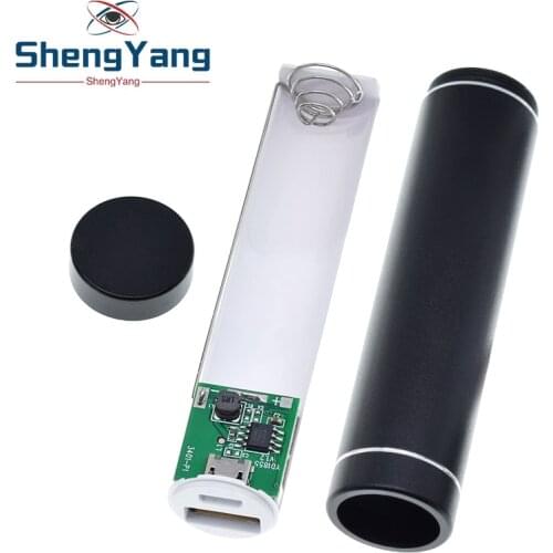 Metal Power Bank DIY Kit Storage Case Box Free welding Suit 1X 18650 Battery 5V 1A USB External Charger smart phone