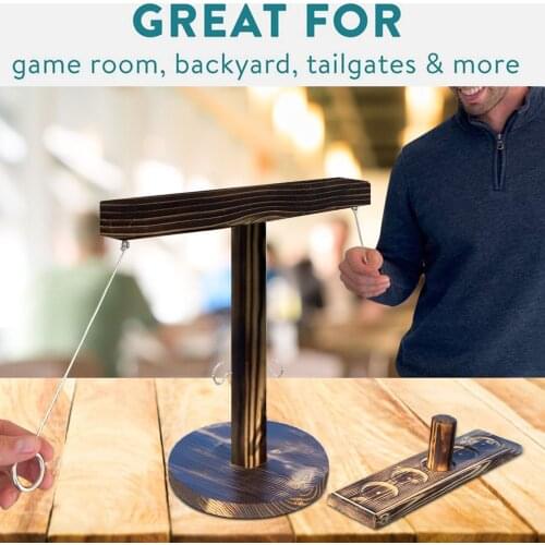 Table Ring Toss Game Wooden Rings Throwing Hooks Fast-paced Interactive Games Party Puzzle Toys Set Decor juegos de mesa