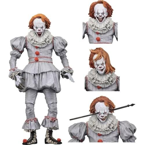 NECA IT Evil Version Pennywise Clown Action Figure 2017 Movie Doll New Scale 7" Toys