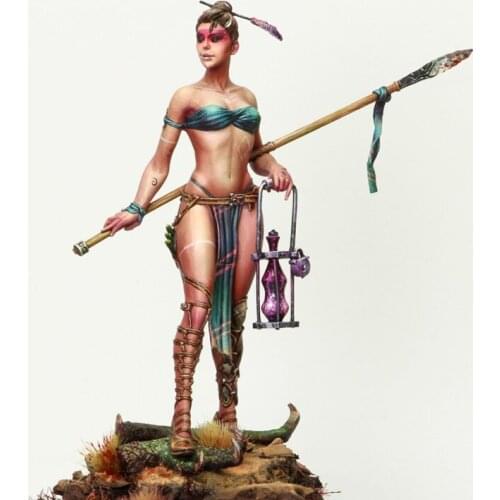 New Unassembled 1/24 75mm ancient stand WARRIOR with light 75mm Resin Figure Unpainted Model Kit