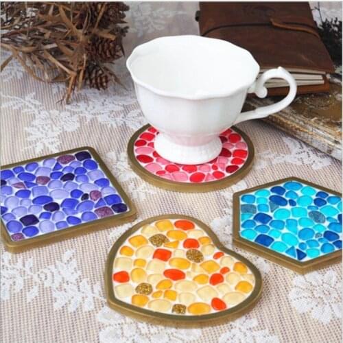 NEW Transparent Silicone Mould Dried Flower Resin Decorative Craft DIY Hexagon Mosaic Coaster Mold epoxy resin molds for jewelry