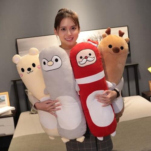 New 1PC 70-140CM The Bear Sleep Pillow Long Pillow Cute Doll Doll Girl Plush Toy Lazy Man Bed On The Big Doll Cute Comfortable