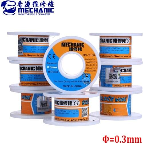 MECHANIC Rosin Core 0.3mm Soldering Tin Wire FLUX 1.0-3.0% Soldeer Tin Solder Wire BGA Welding Repair Tools